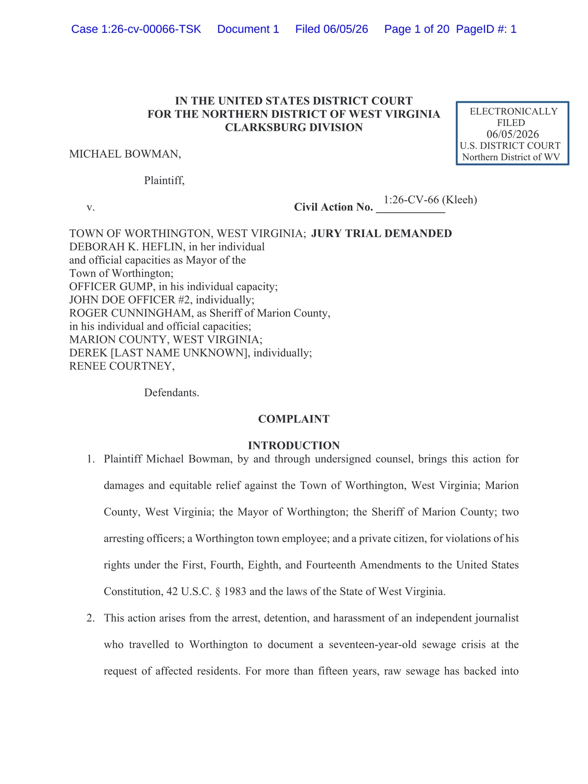 Preview of Bowman Complaint